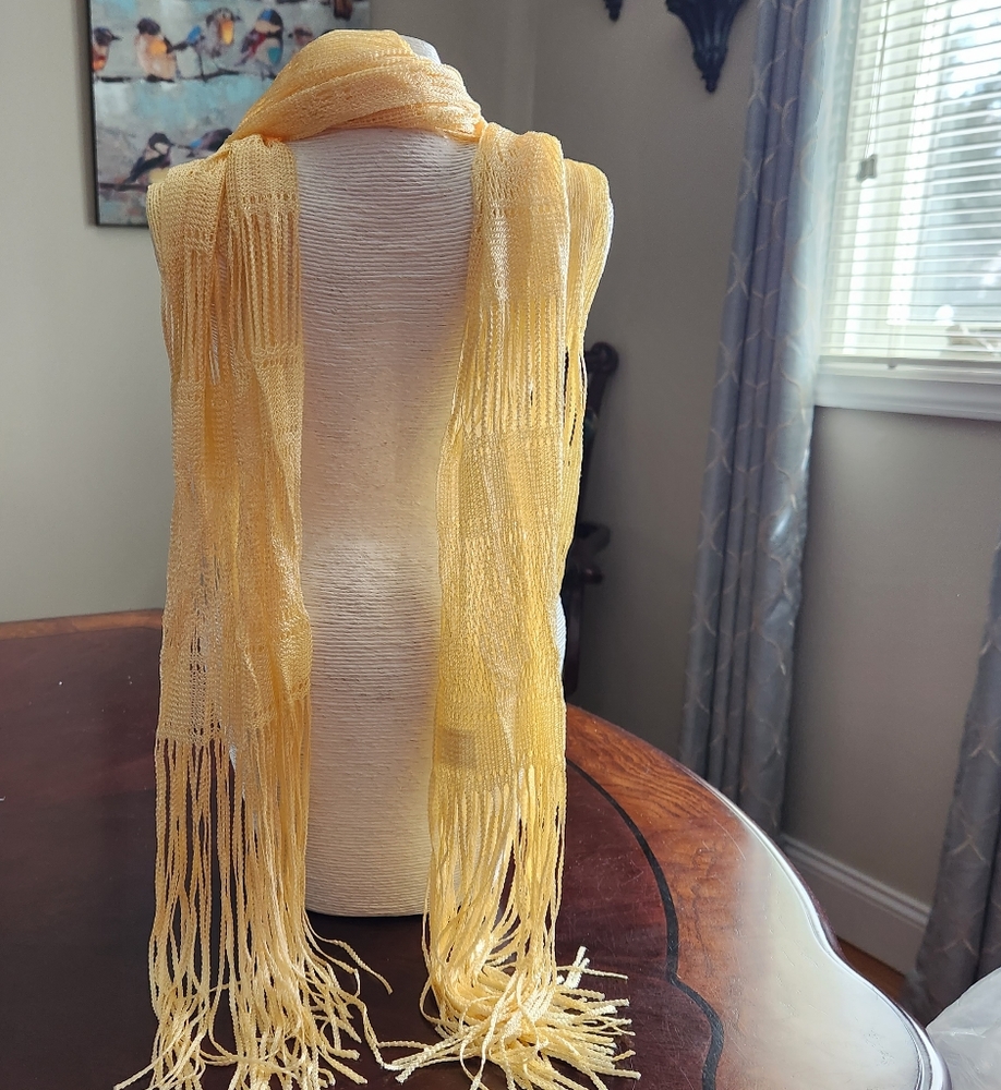 Long Rayon Fringe Scarf - Picture 3 of 9